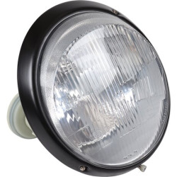 PartzBiz CE 1695101202 - Headlight with black rim, H4. Adjustable