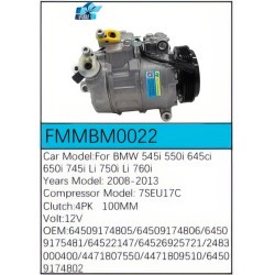 PartzBiz CE FMMBM0022 - Compressor for  BMW - FMMBM0022