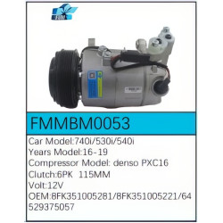 PartzBiz CE FMMBM0053 - Compressor for  BMW - FMMBM0053