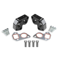 PartzBiz CM LS0025ERL - Earl's Electric Water Pump Block Adapters - Pair - Fits GM LS Engines