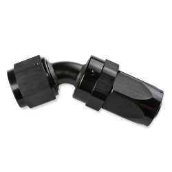 PartzBiz CM 224506-BL - Mr. Gasket -6 AN 45 Degree Swivel Hose End - Black