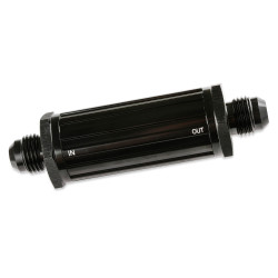 PartzBiz CM 2006-BL - Mr. Gasket -6 AN Male Fuel Filter 30 Micron - Black