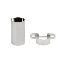 PartzBiz CM 9777 - Mr. Gasket Chrome Coil Holder Bracket with Bolt - Horizontal Mount PartzBiz CM 9777 - Mr. Gasket Chrome Coil Holder Bracket with Bolt - Horizontal Mount