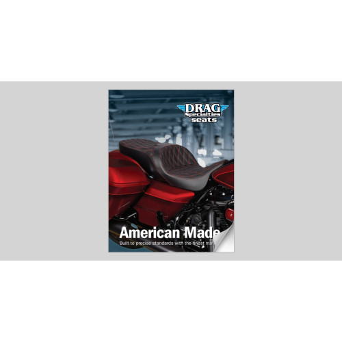 PartzBiz HD: 3469665-Drag Specialties Predator III Double Diamond Silver Seat 2Up 18+ Harley Breakout