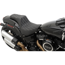 PartzBiz HD 0802-1365 - Drag Specialties Predator III Black Smooth Seat Harley Softail FXST FLST 84-99