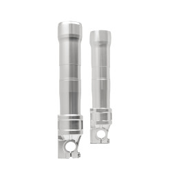 PartzBiz HD 49LLFX-1 - Alloy Art 49MM Lower Fork Legs Billet Clear Anodize Front End Harley 06-17 Dyna