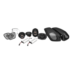 PartzBiz HD WBA 800.4RG KIT - Hogtunes WBA 800.4RG Amp Speaker Saddlebag Lid Kit Harley Road Glide FLTR 15+