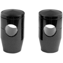 PartzBiz HD DS06021199 - Accutronix Black 2" Custom Billet Aluminum Risers 1" Bars Standard Triples Fit