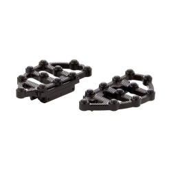 PartzBiz HD AN06-896 - Arlen Ness 06-896 Black Billet MX Passenger Boards Harley Touring Softail 99-Up