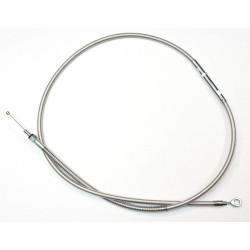 PartzBiz HD BA667-08SC/4 - Braided Stainless Clutch Cable Harley Touring + 4 Over Stock FLHT FLHX 08-13 | 667-08SC/4
